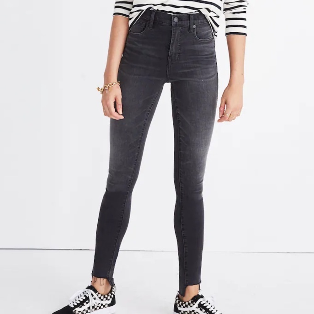 Madewell 10" High-rise Skinny Jeans Step-hem Edition Slater Wash